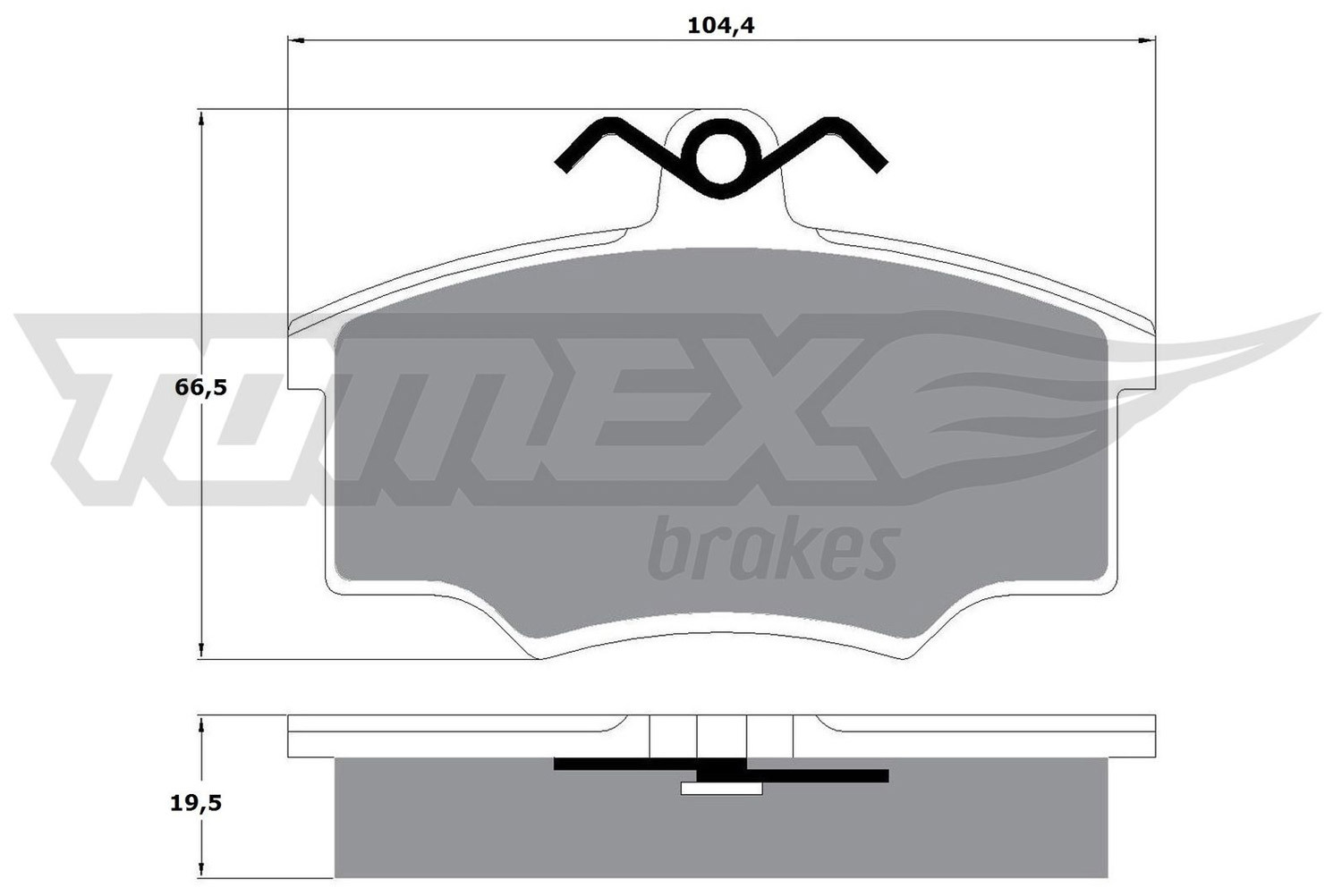 Sada brzdových destiček, kotoučová brzda TOMEX Brakes